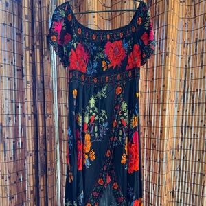 Jealous Tomato Maxi Dress with Floral Design